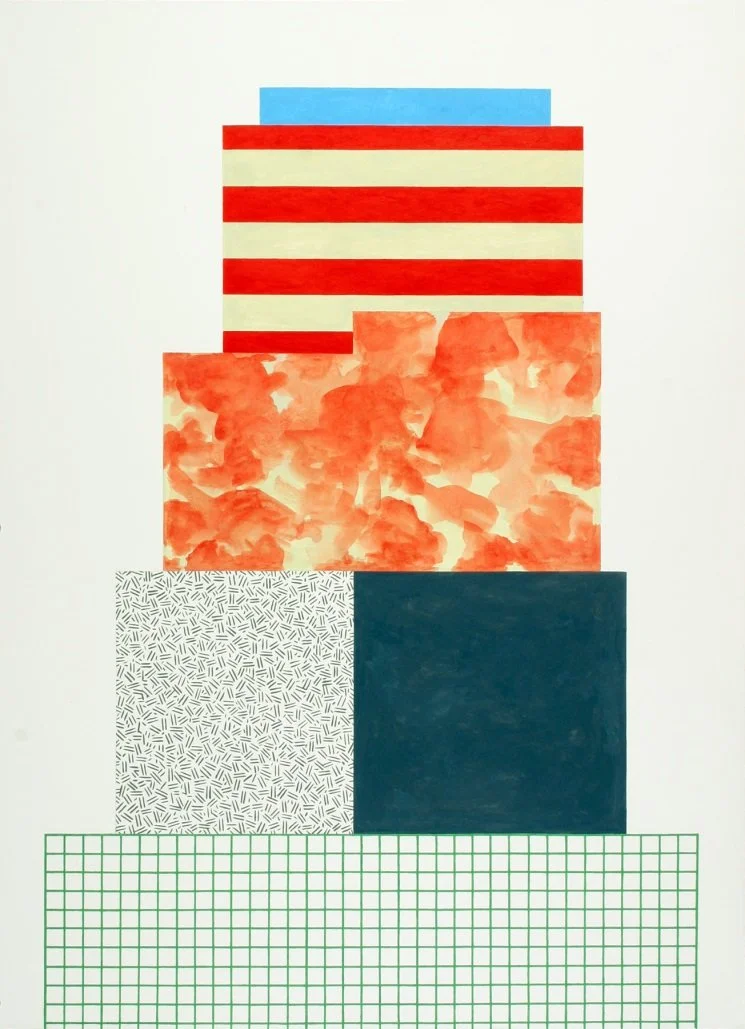   Patriotic Stack , 2017  Acrylic on Paper 81×58cm / 32×23in