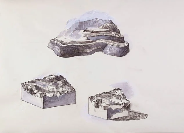   Studies for Mountaintop Removal,   2012  Pastel and Acrylic 60×72cm / 24×29in