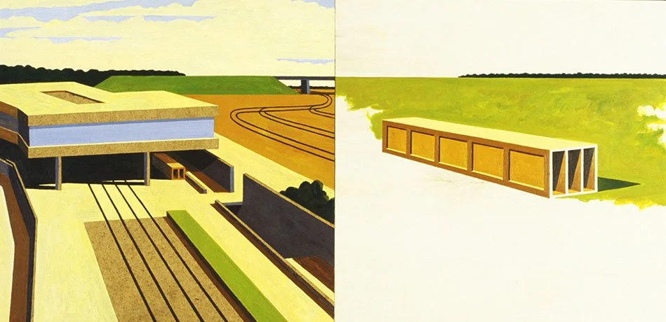   Memory of an Infrastructure , 2007  Acrylic on Wood 35×80cm / 14×32in
