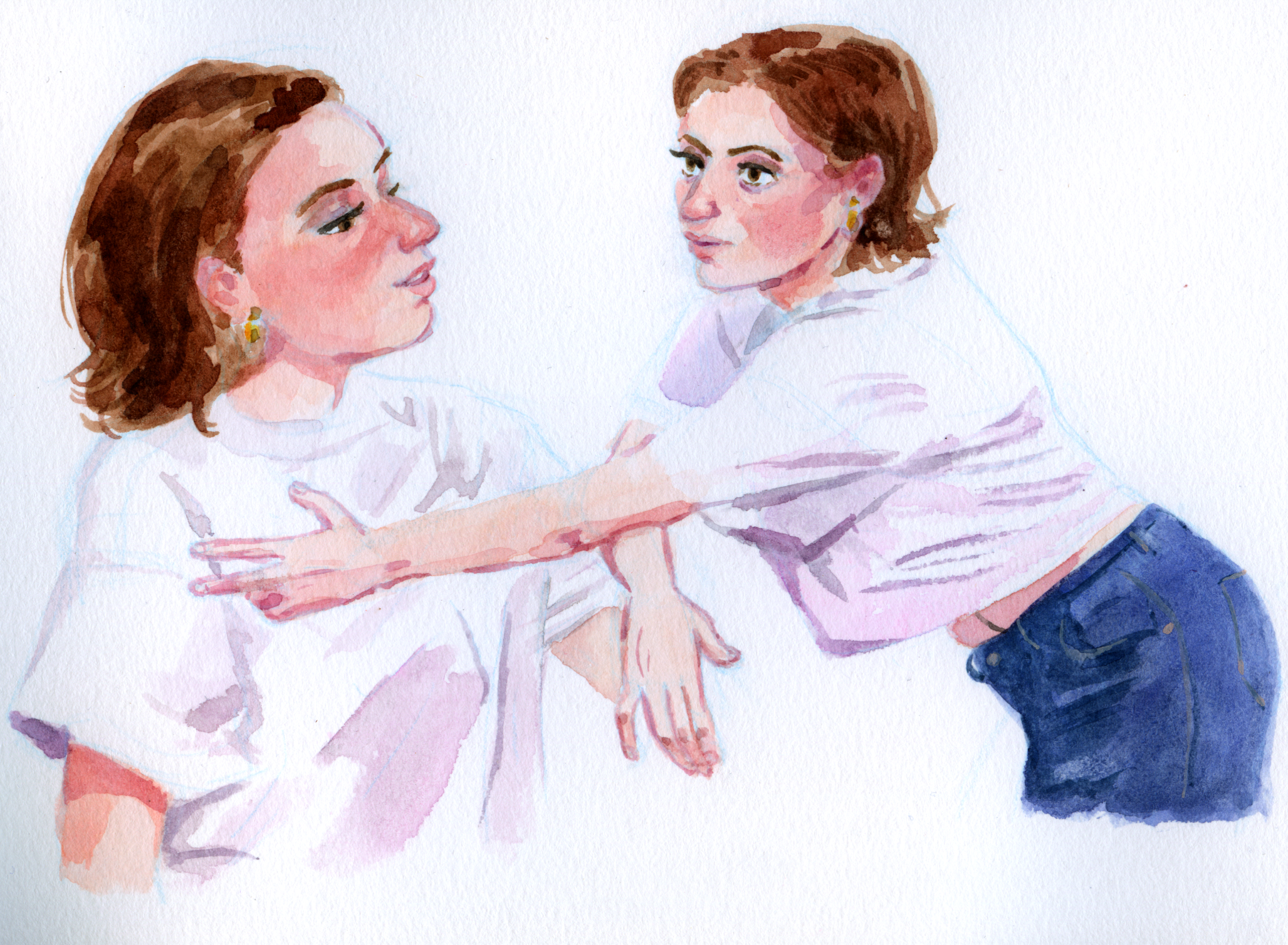 Angela Giarratana celebrity Smosh public figure watercolor painting.