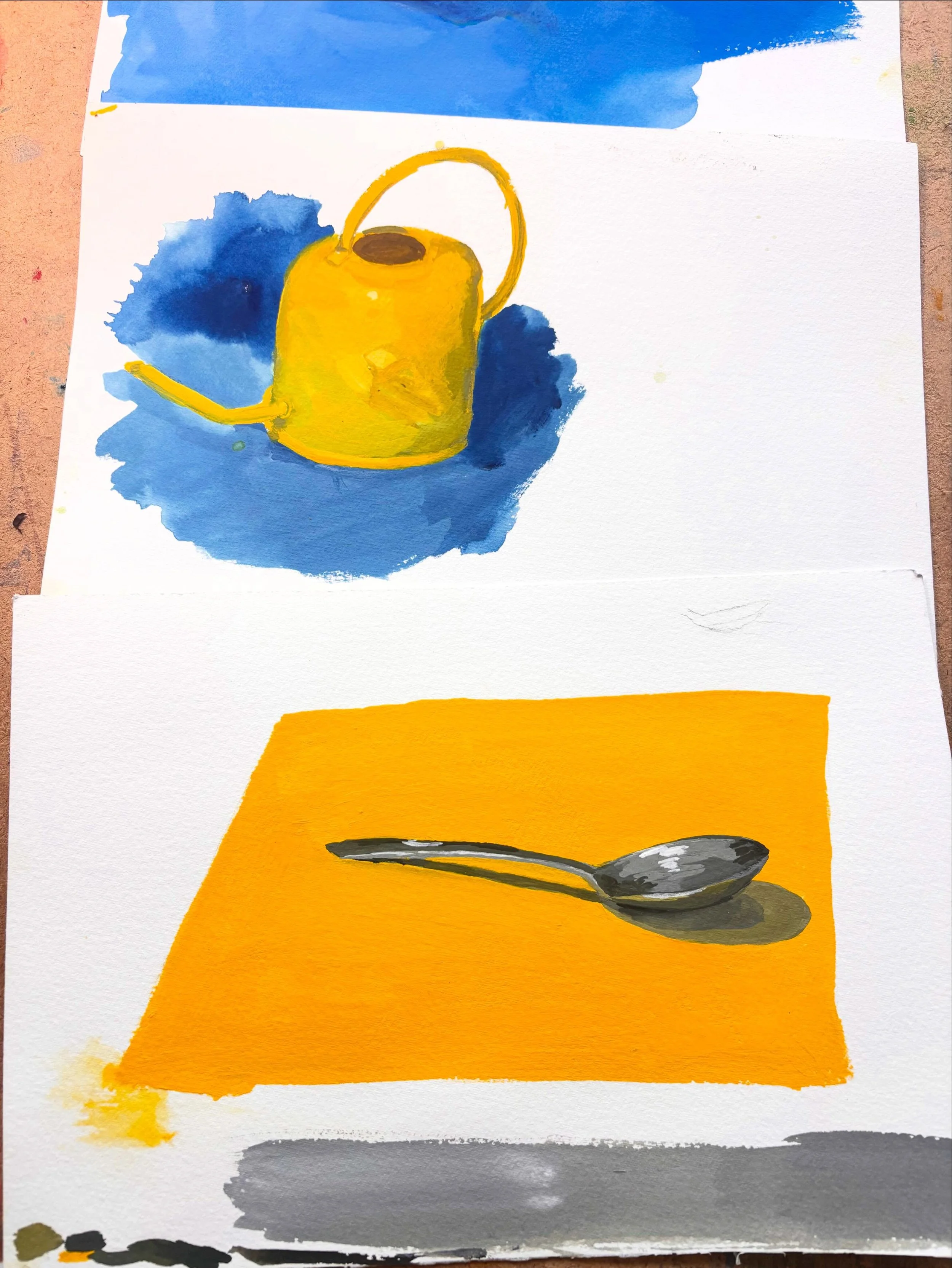 The rest of my gouache class paintings! That rose was SO HARD.

#gouache #gouachepainting #portlandartist #gouachepaintings #stillife