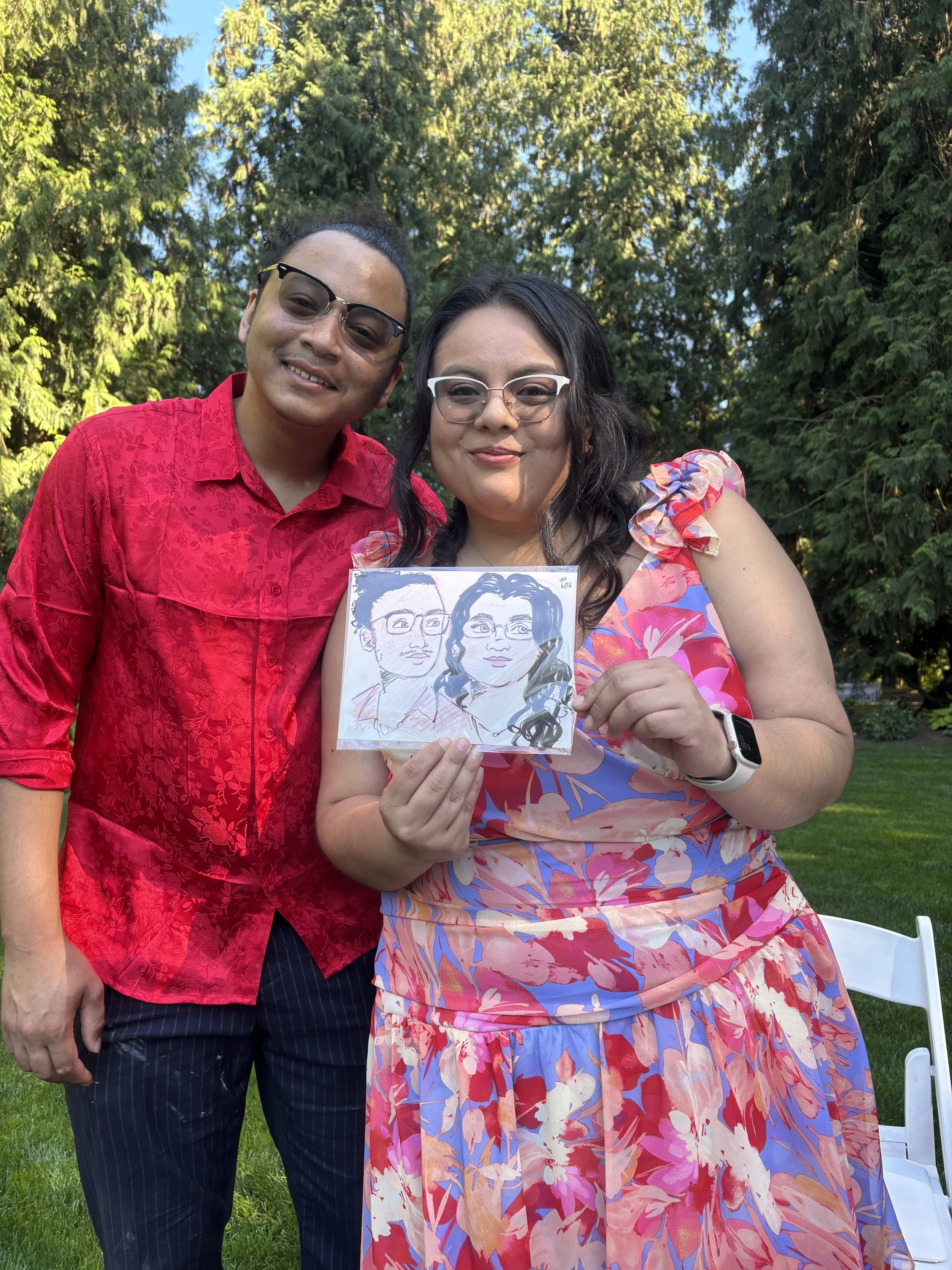 Live portraits at cedarvale events