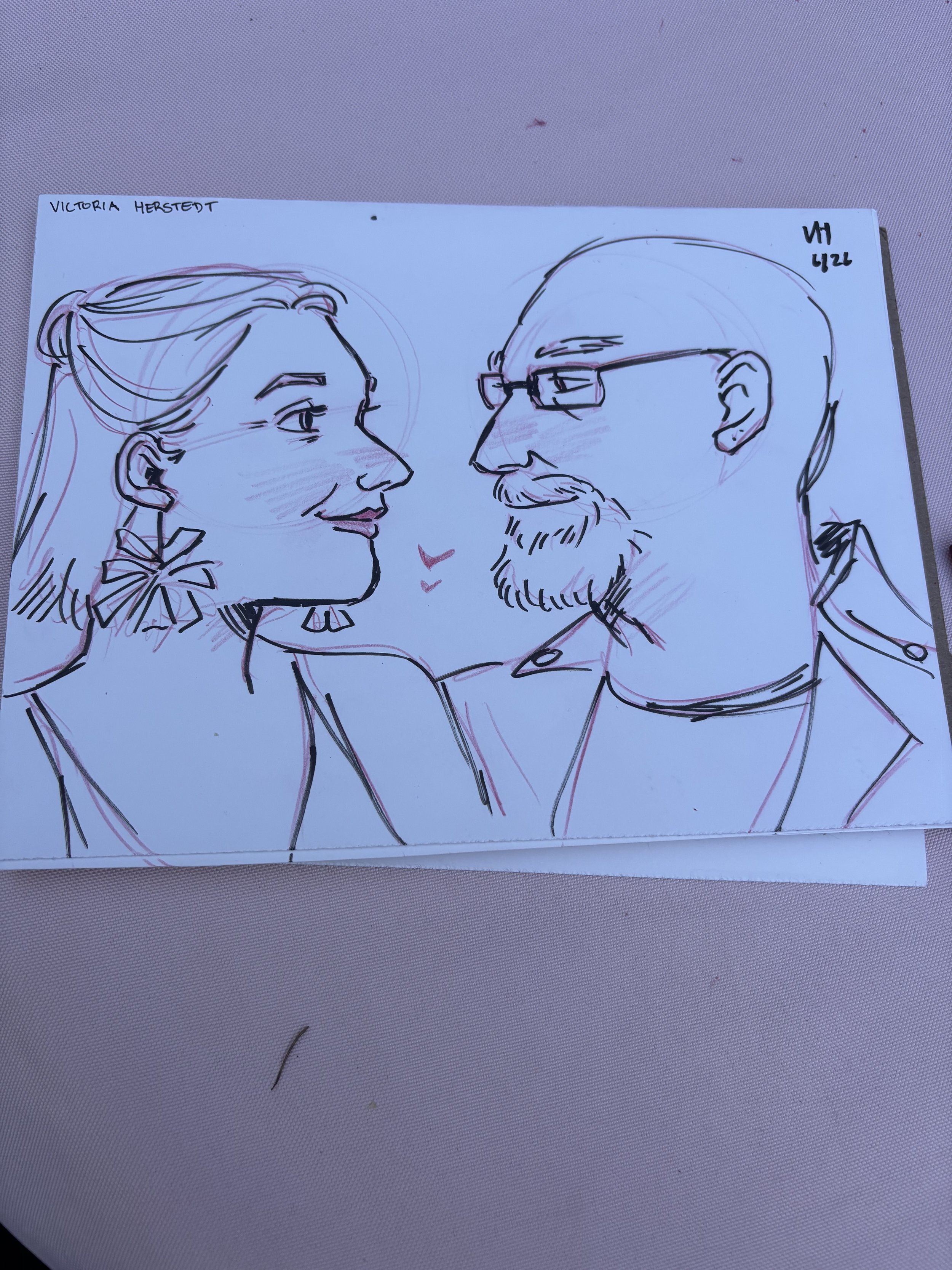 Live portrait drawing at cedarvale events