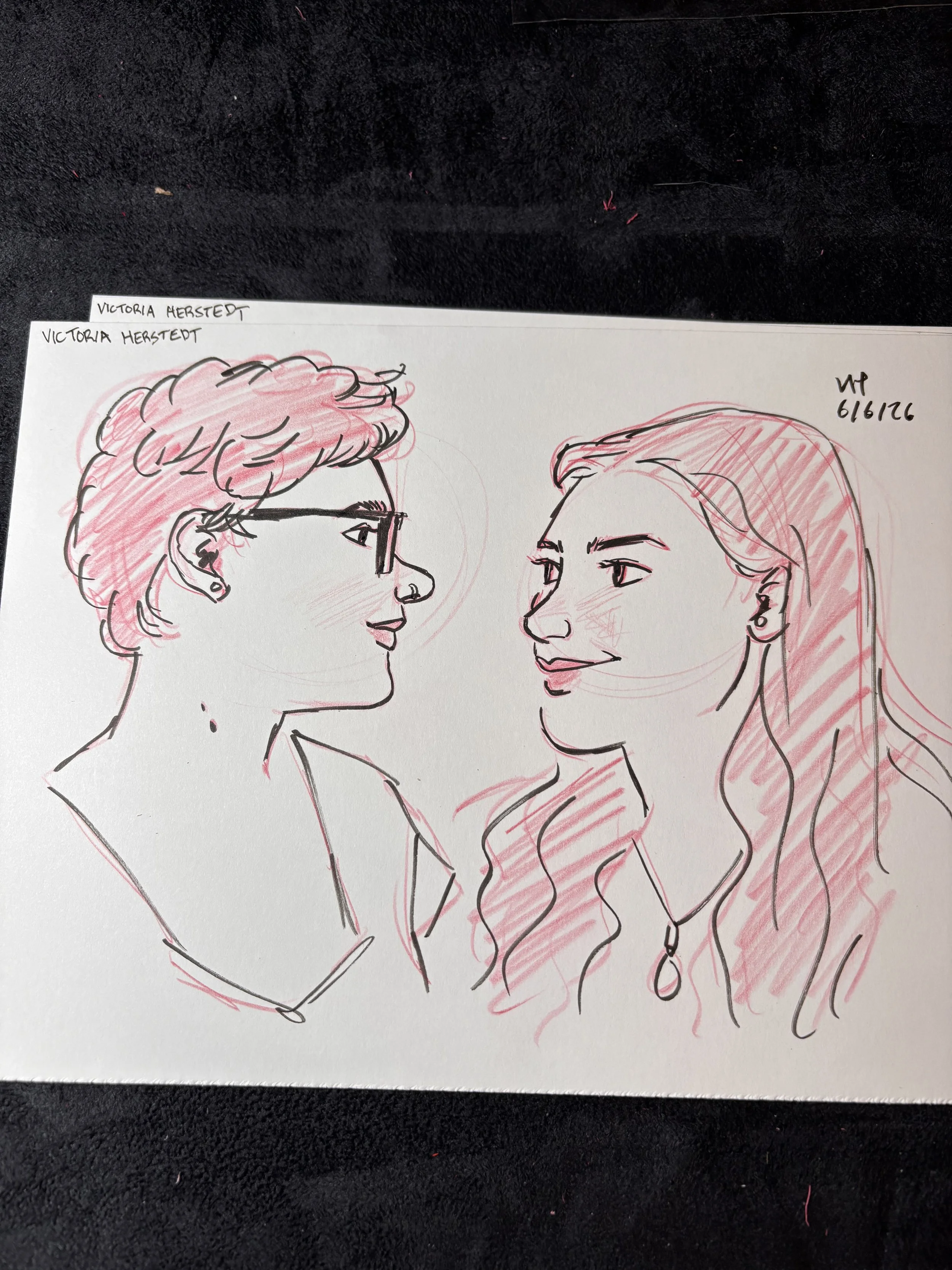Live potrait drawing