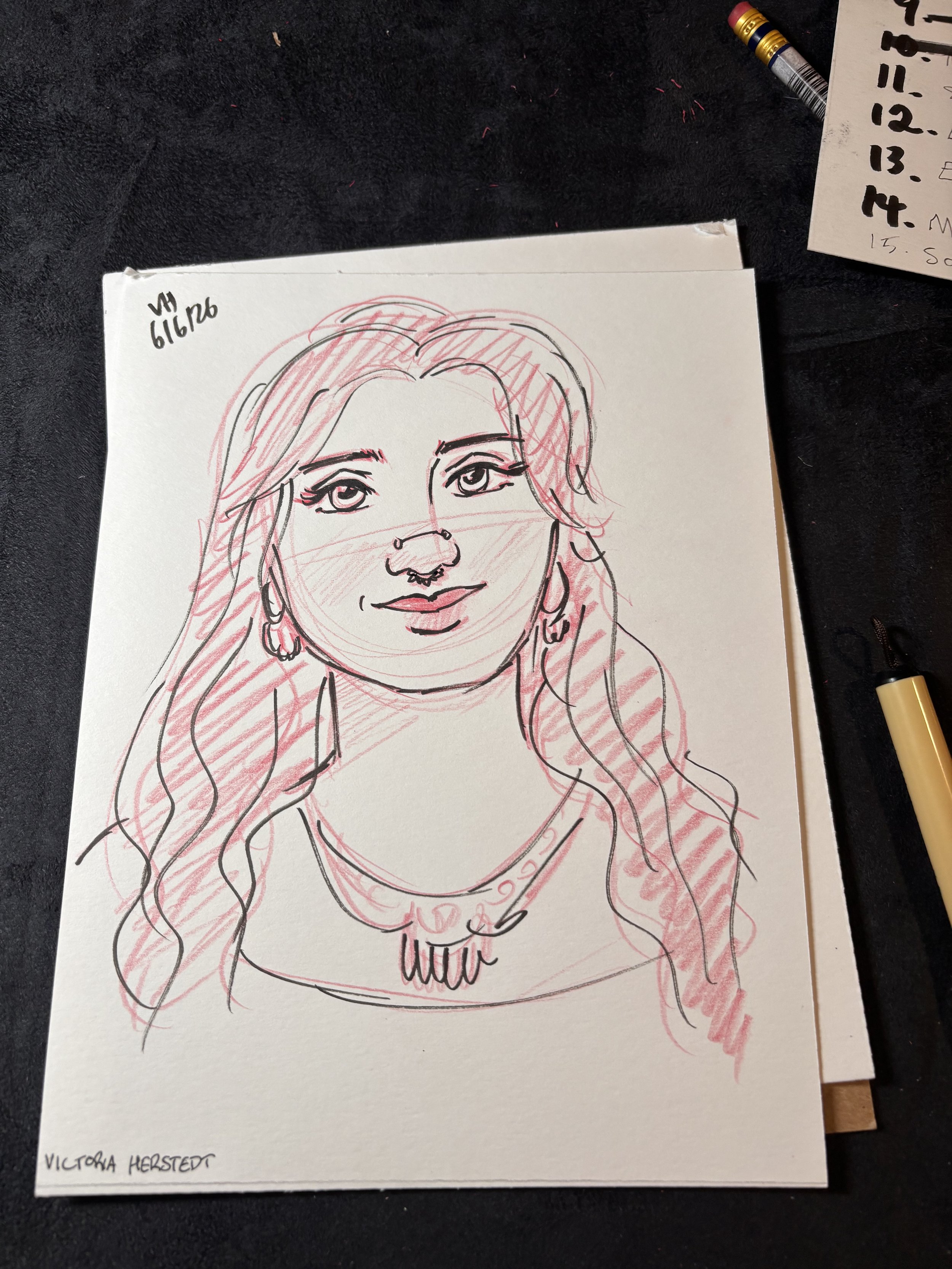 Live portrait drawing