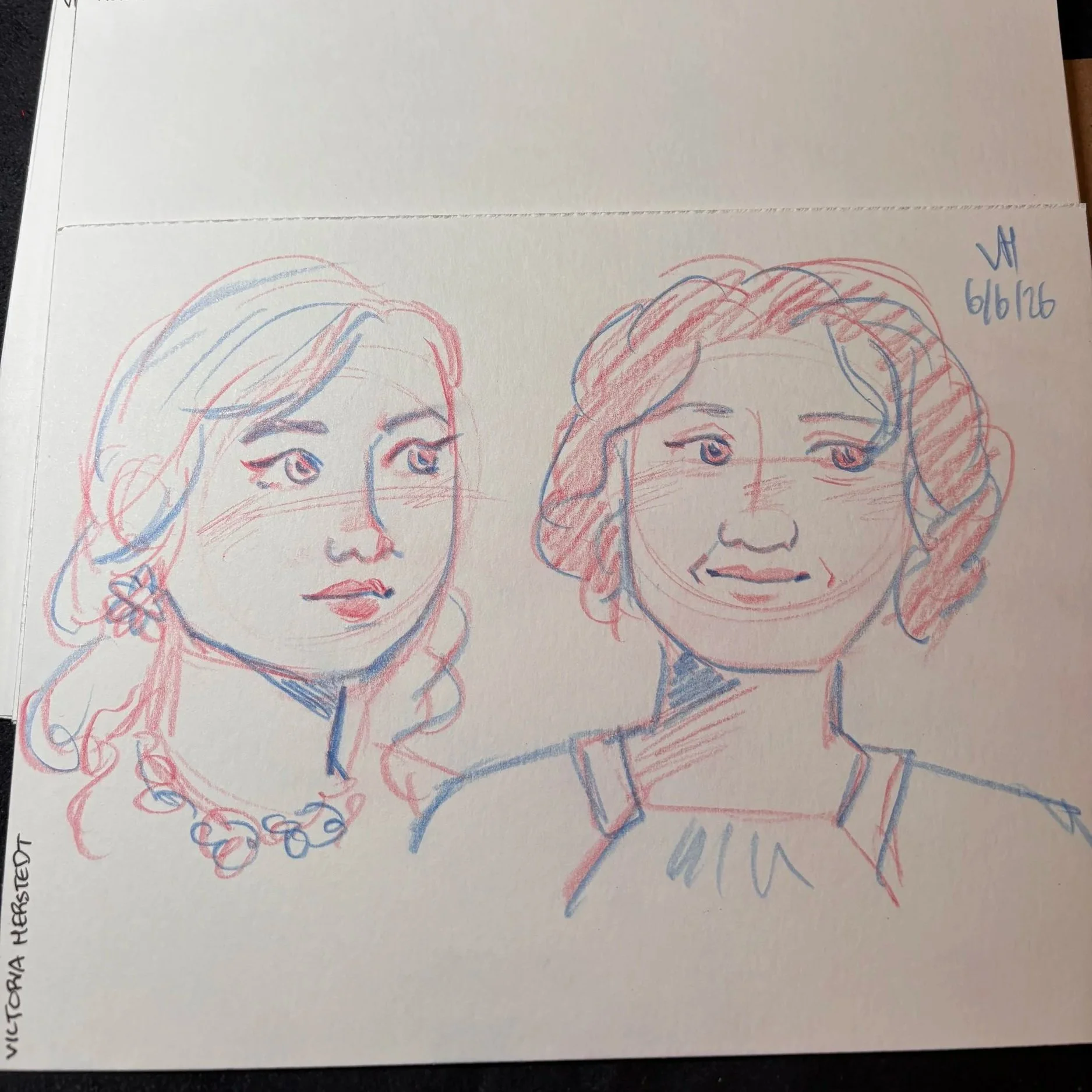 Live portrait drawing