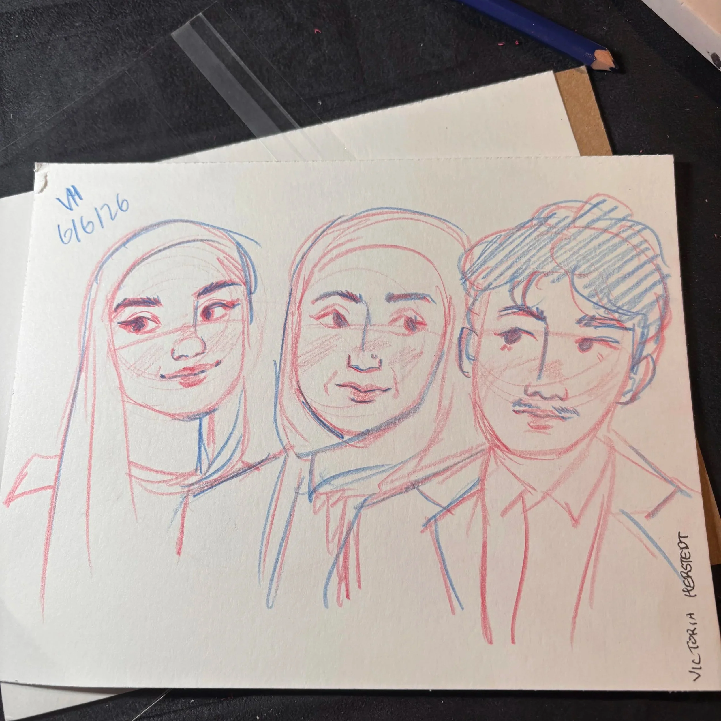 Live portrait drawing