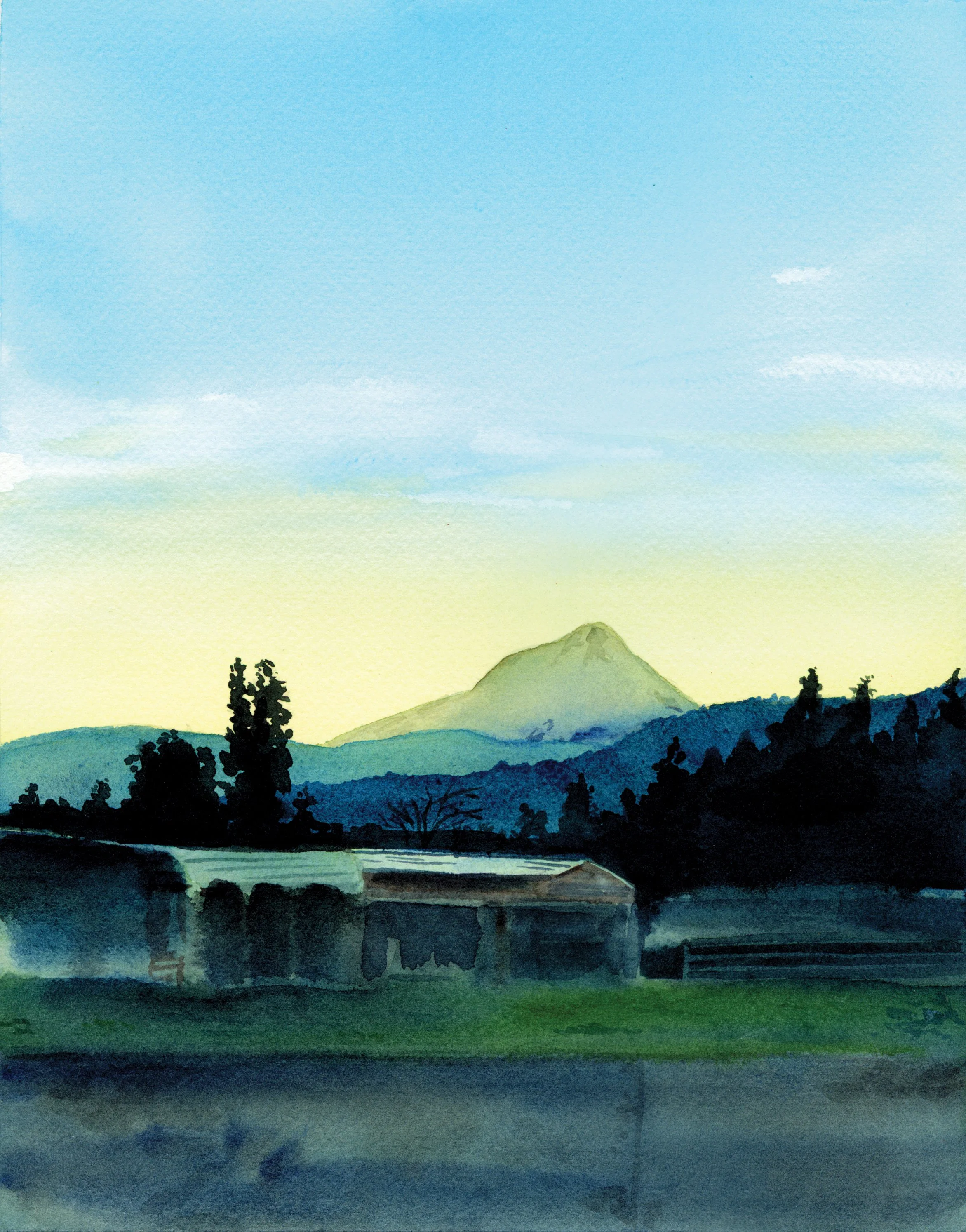 09/2026. A lesser seen view of Mt. Hood at sunset from Maupin, OR.