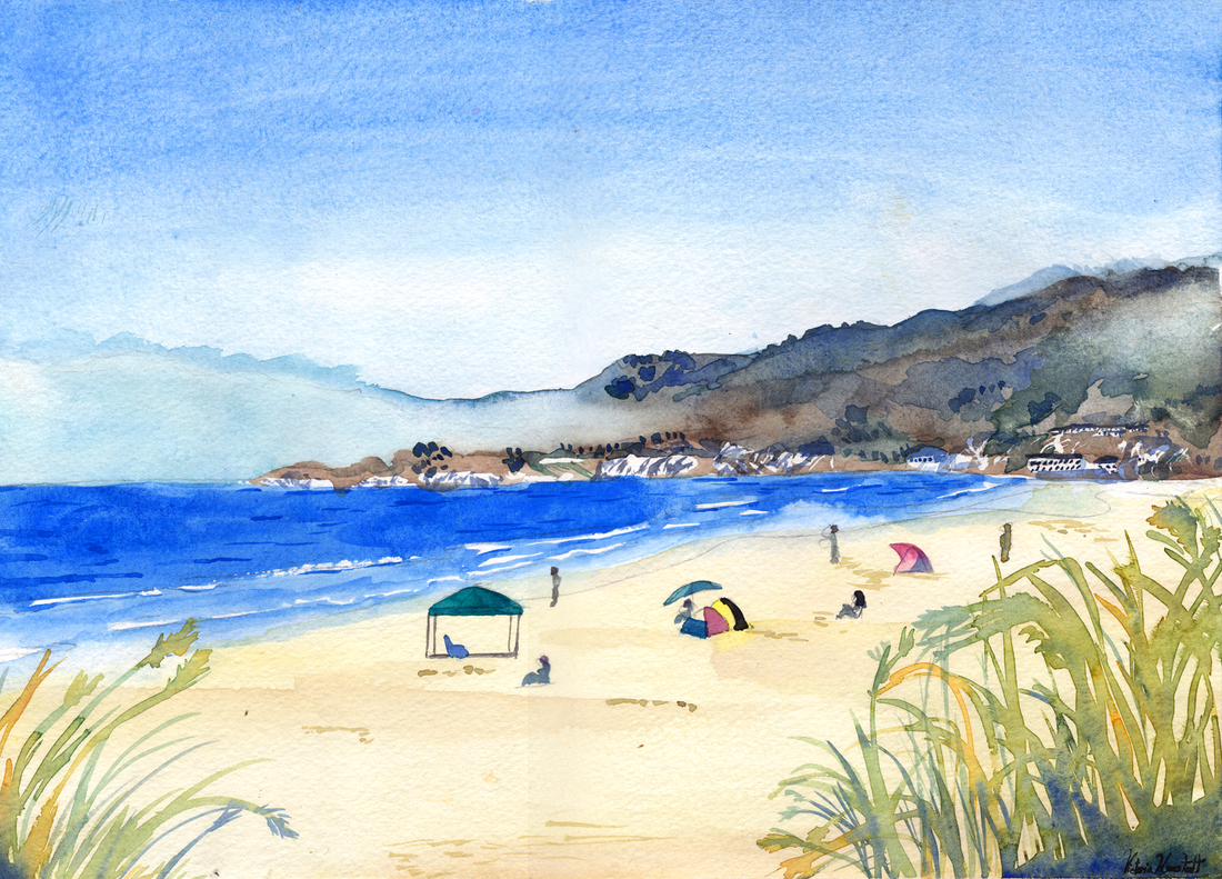 07/2019. Pismo Beach, CA. Focused on capturing the incoming clouds over the ocean, mist over the hill and beach.