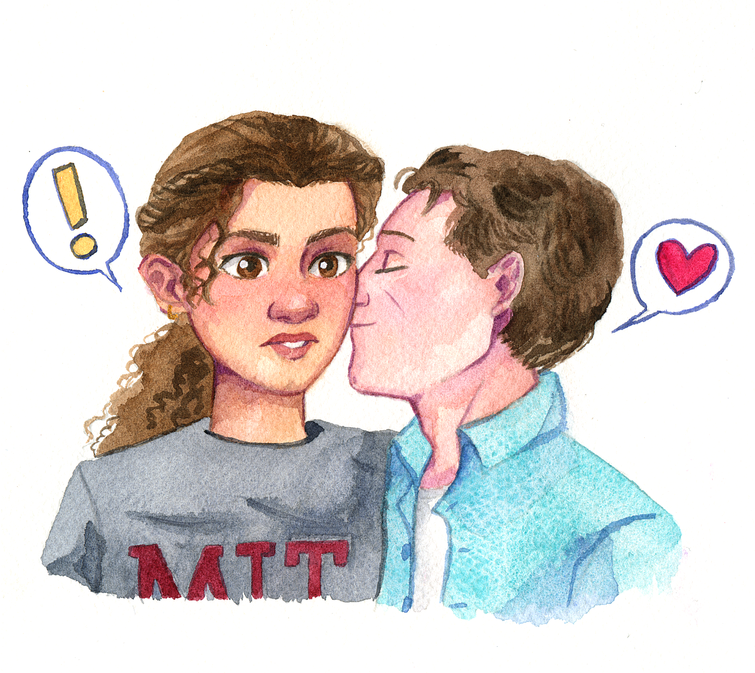 Tom Holland and Zendaya portrait painting fine art.