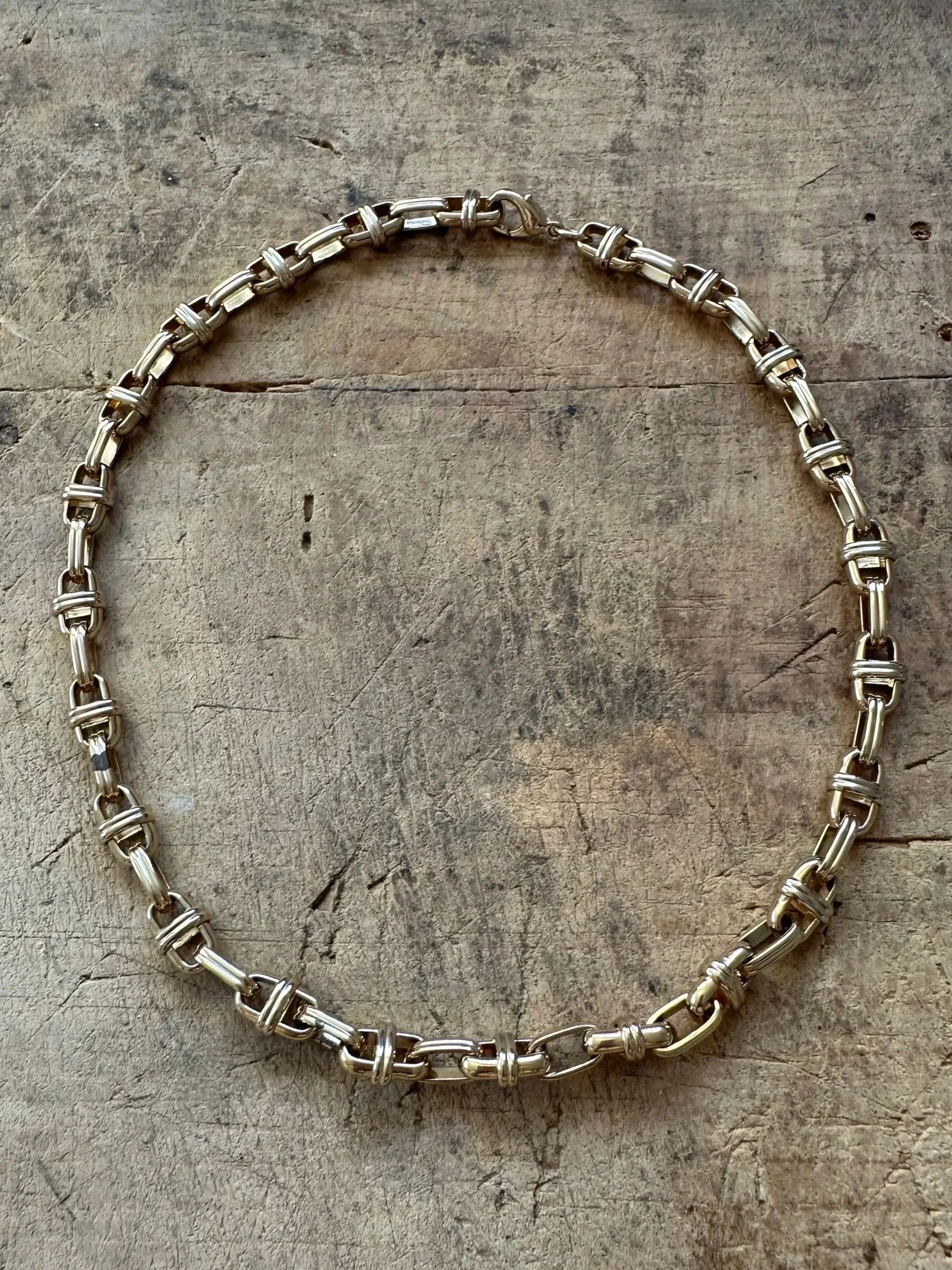 Vintage Gold Link Necklace