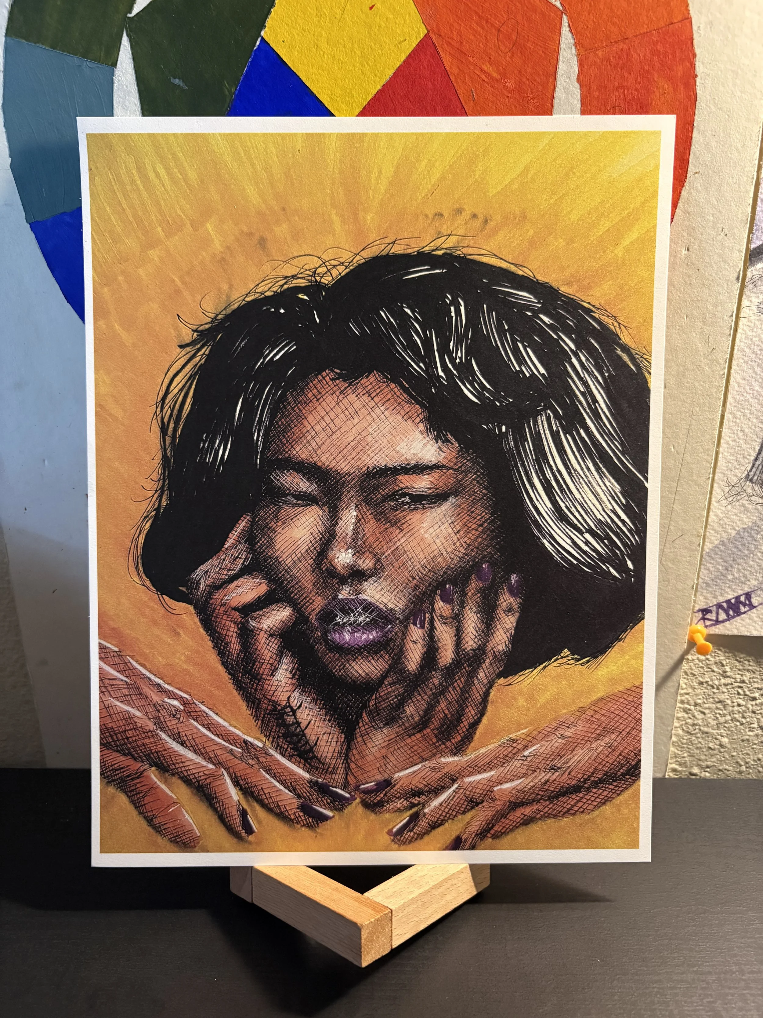 Self Comfort Art Print