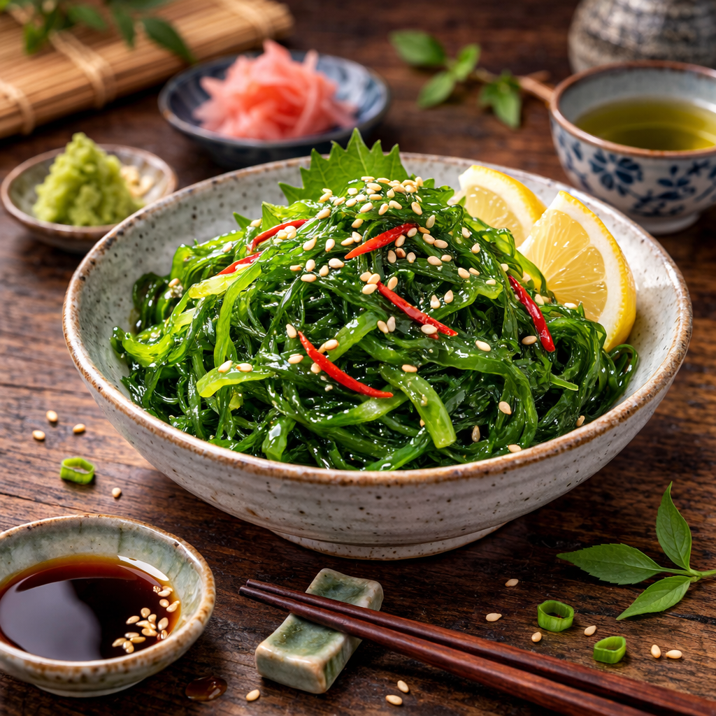 Was ist Wakame-Salat und wo bekommt man ihn in Düsseldorf?