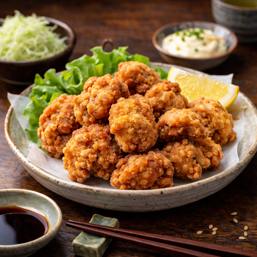 Was ist Karaage und wo kann man es in Düsseldorf essen?