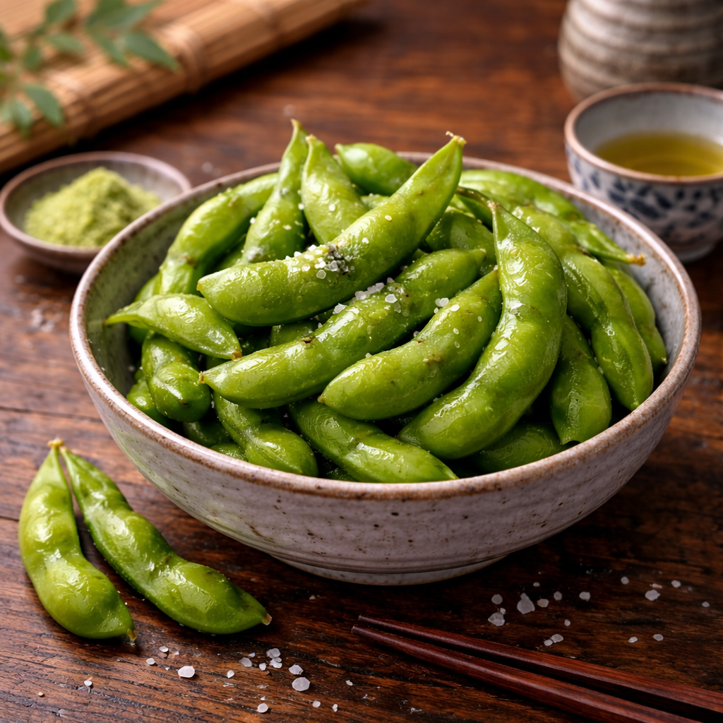 Was ist Edamame und wo gibt es sie in Düsseldorf?