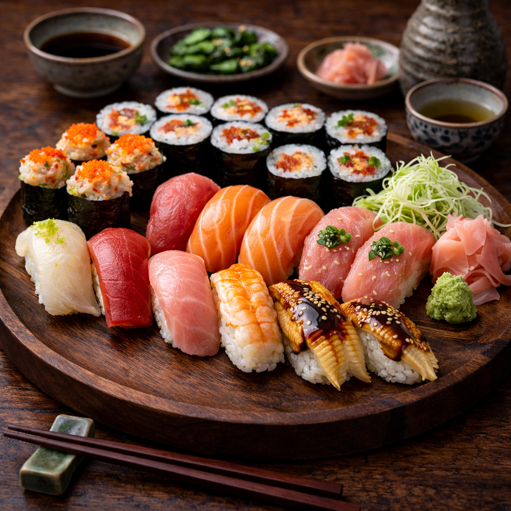 Welche Sushi-Platten werden in Düsseldorf angeboten?