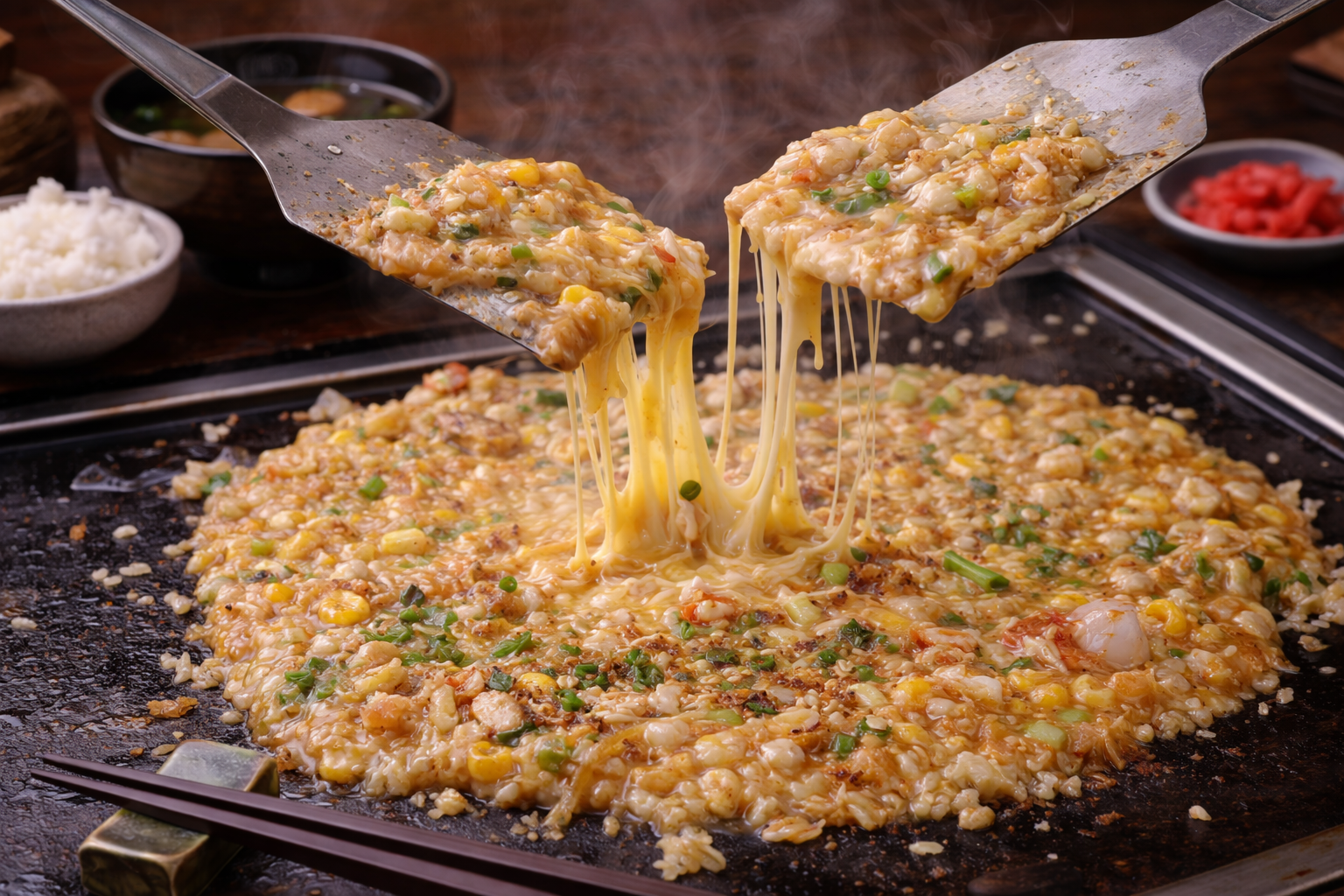 Monjayaki in Düsseldorf wo das Pfannengericht zu finden ist