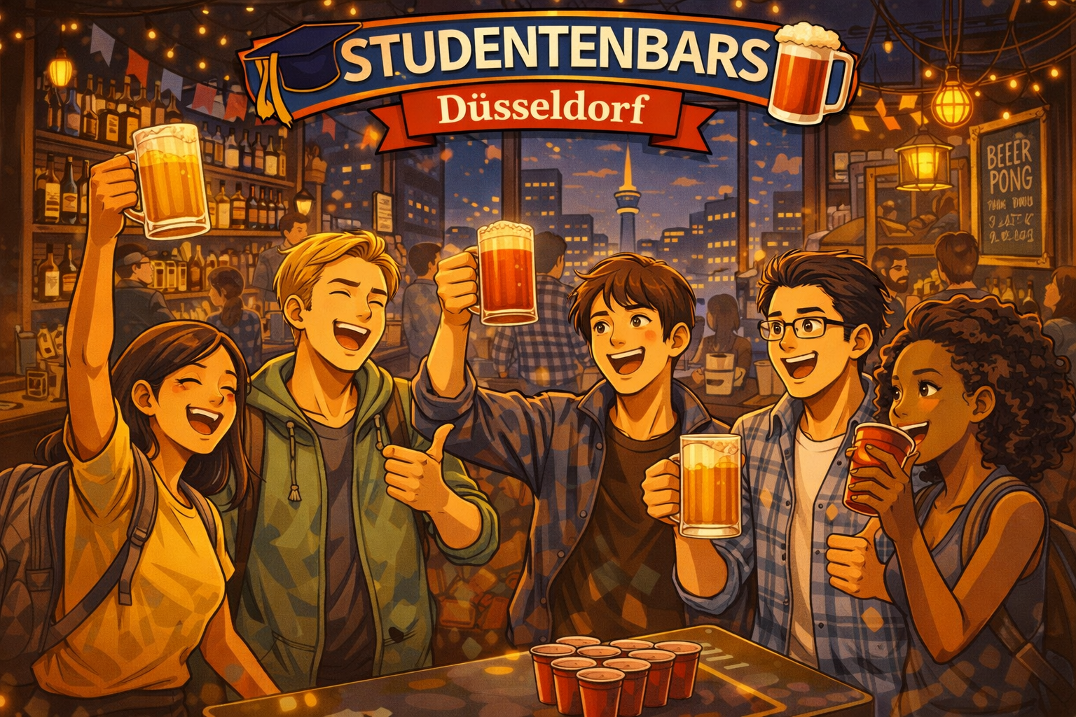 Studentenbars in Düsseldorf: Die besten Locations für kleines Budget