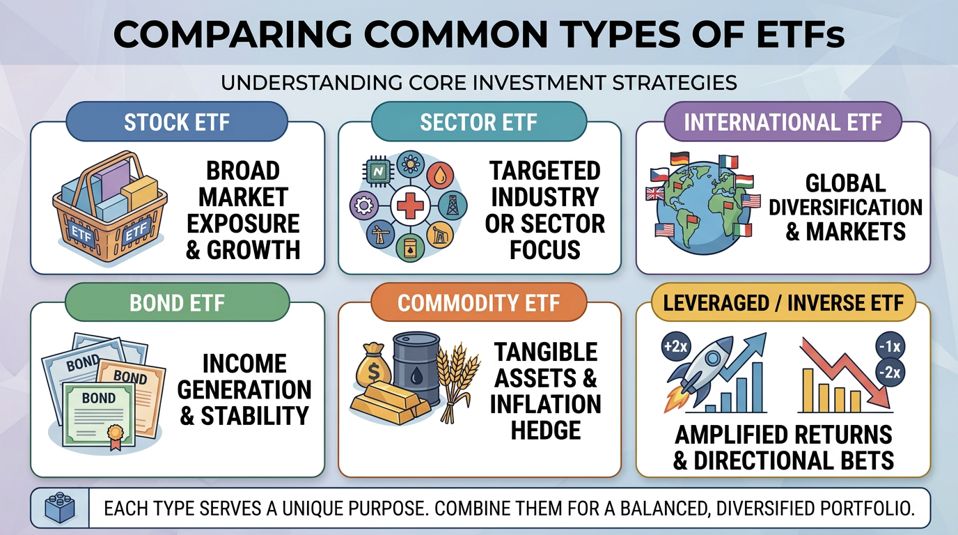Types of Exchange Traded Funds (ETFs)