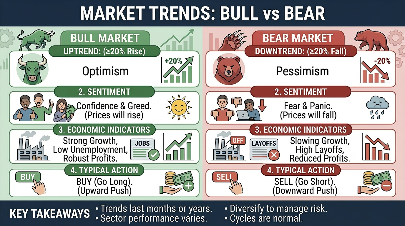 Bull and Bear Markets: Understanding Market Trends