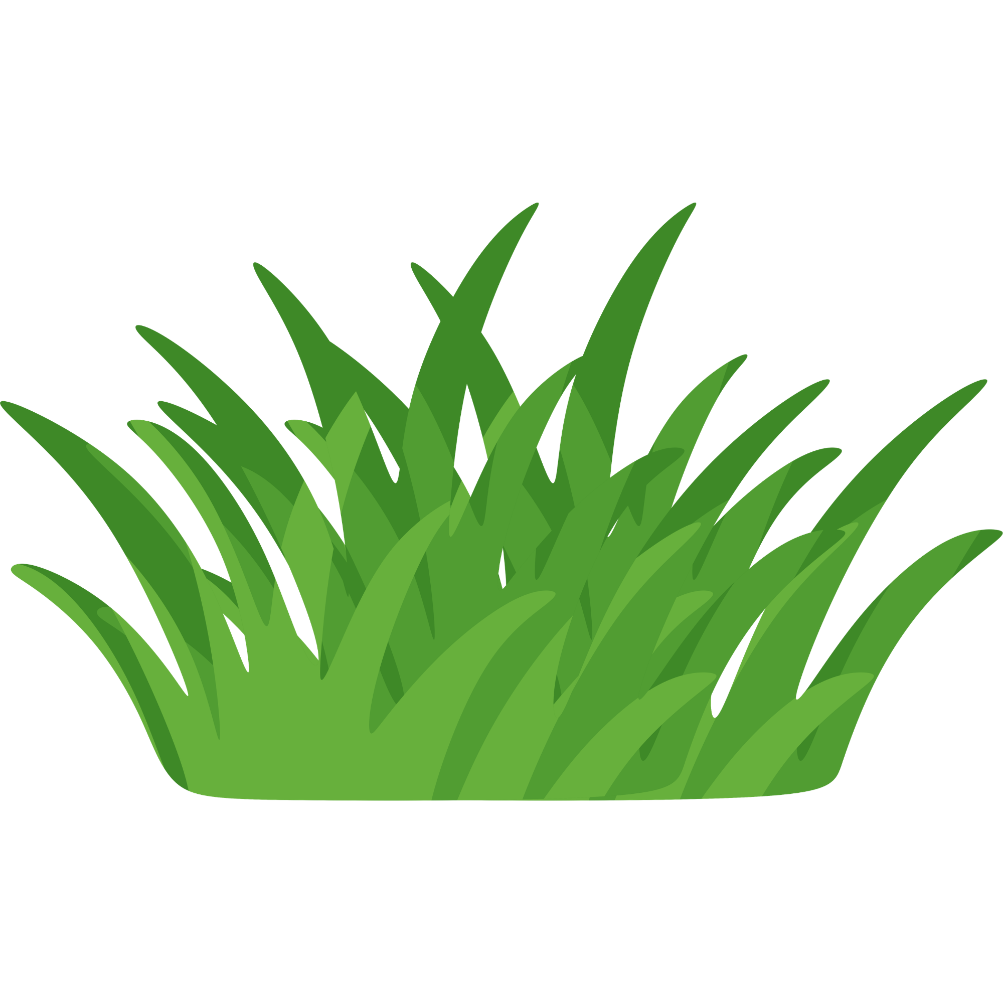 Illustration of green grass blades on a black background.