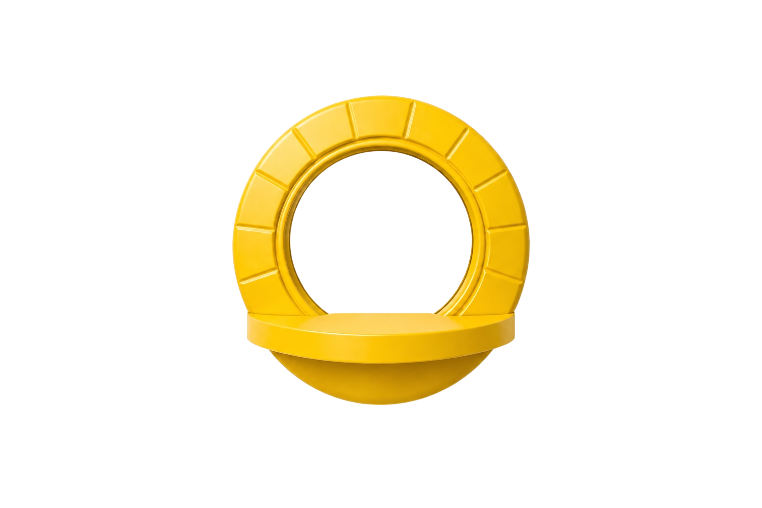 A gold-colored coin with a square hole in the center, resembling a traditional Chinese coin. The coin is positioned upright against a black background.