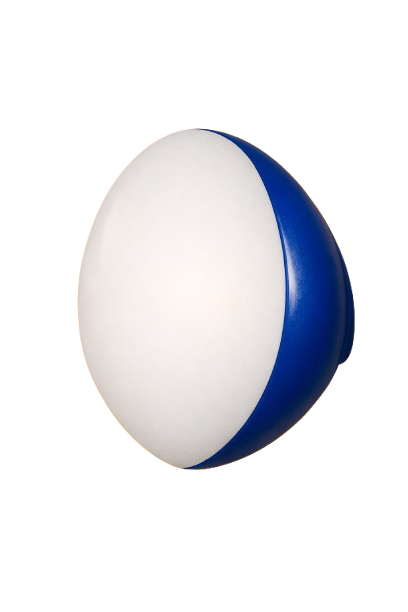 A white and blue beach ball