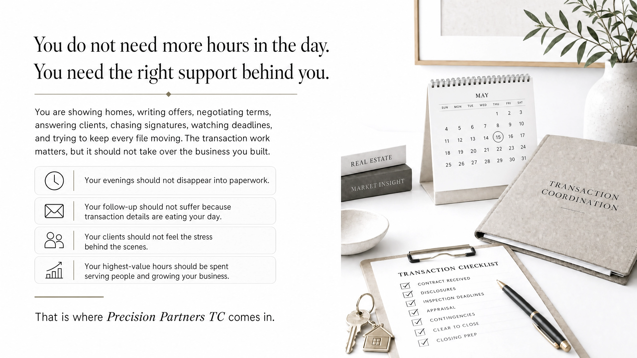 Transaction coordination support for Illinois real estate agents from contract to post-close