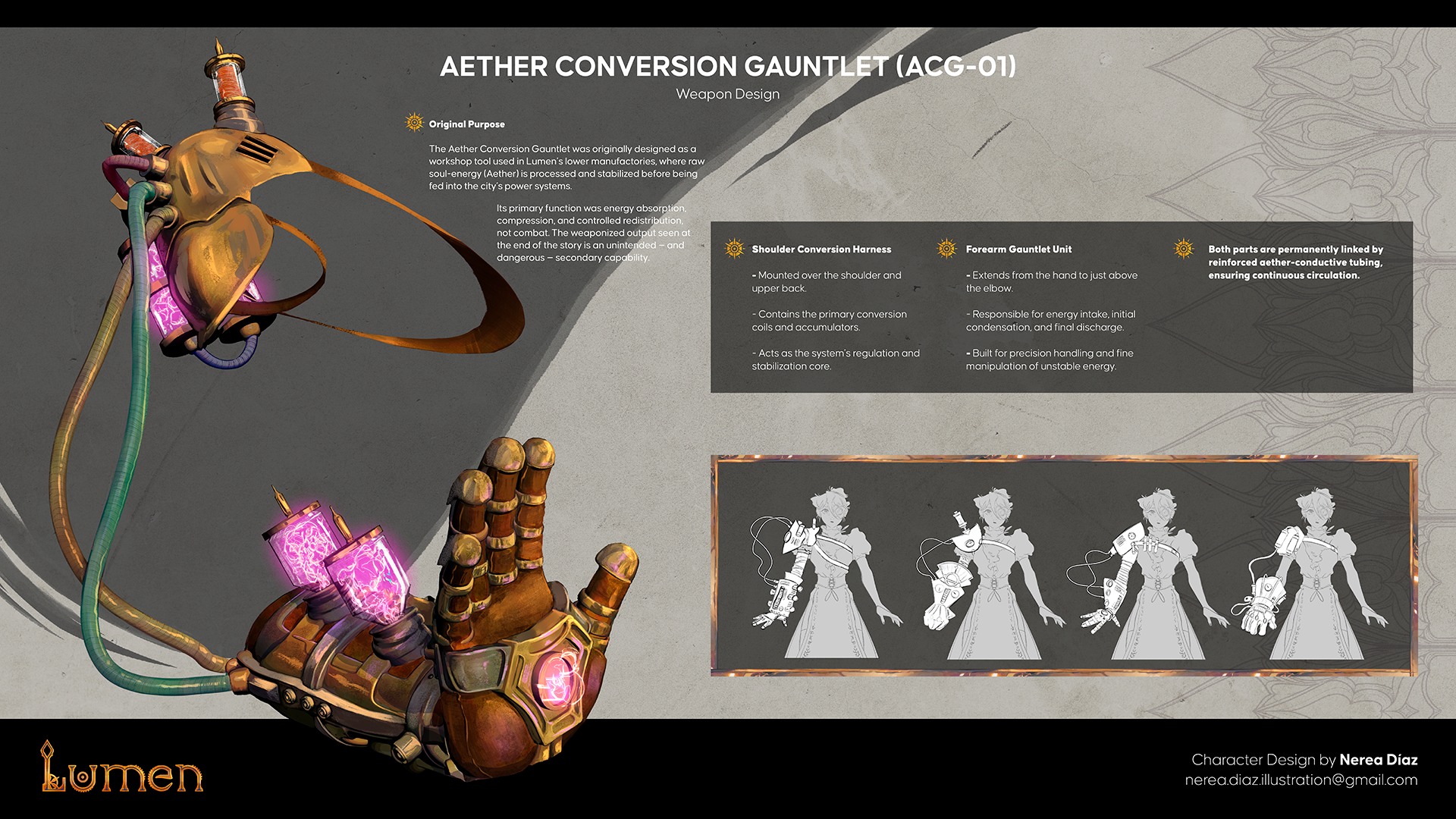 THE LUMEN CHRONICLES - Main Work Weapon Page.
