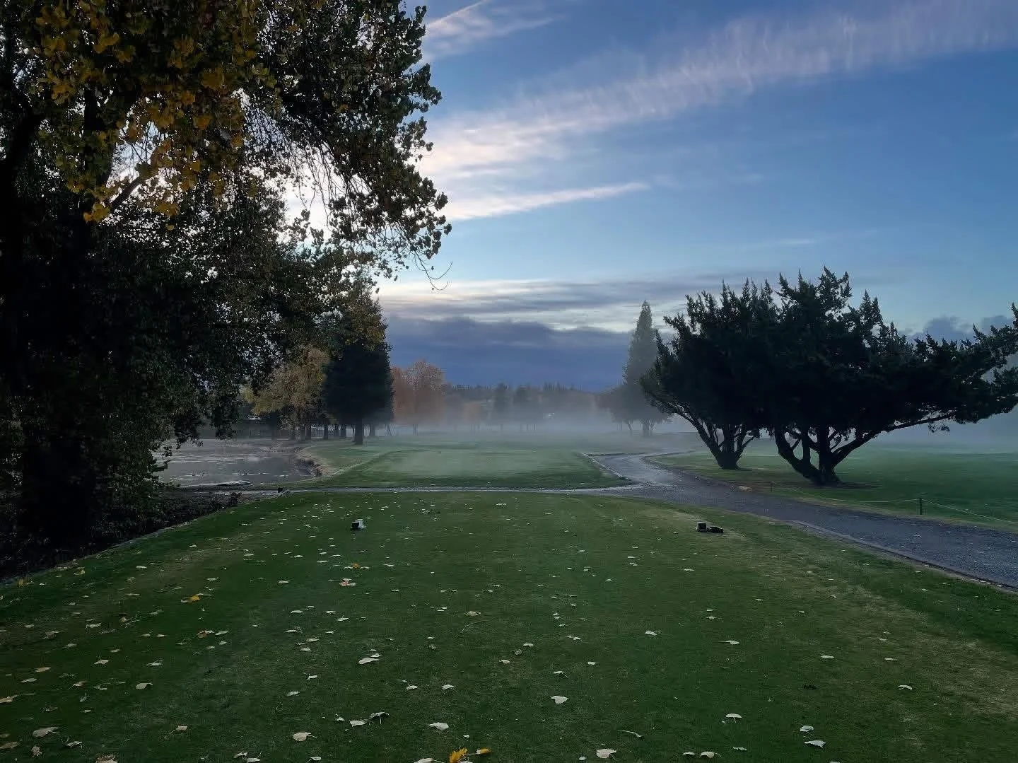 Misty morning from the 1st tee