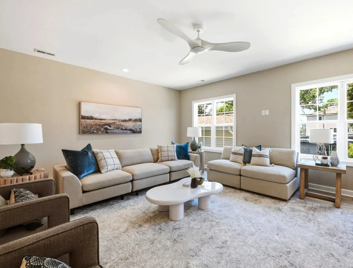 Vacant home staged to help buyers understand room scale and function