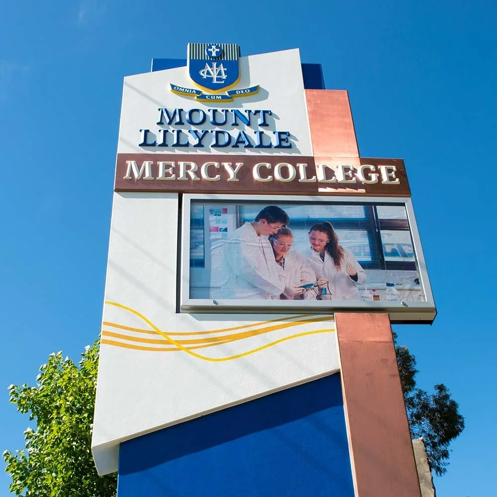 mount-lilydale-mercy-college-victoria-copper-cross-pylon-fabricated-sign.webp