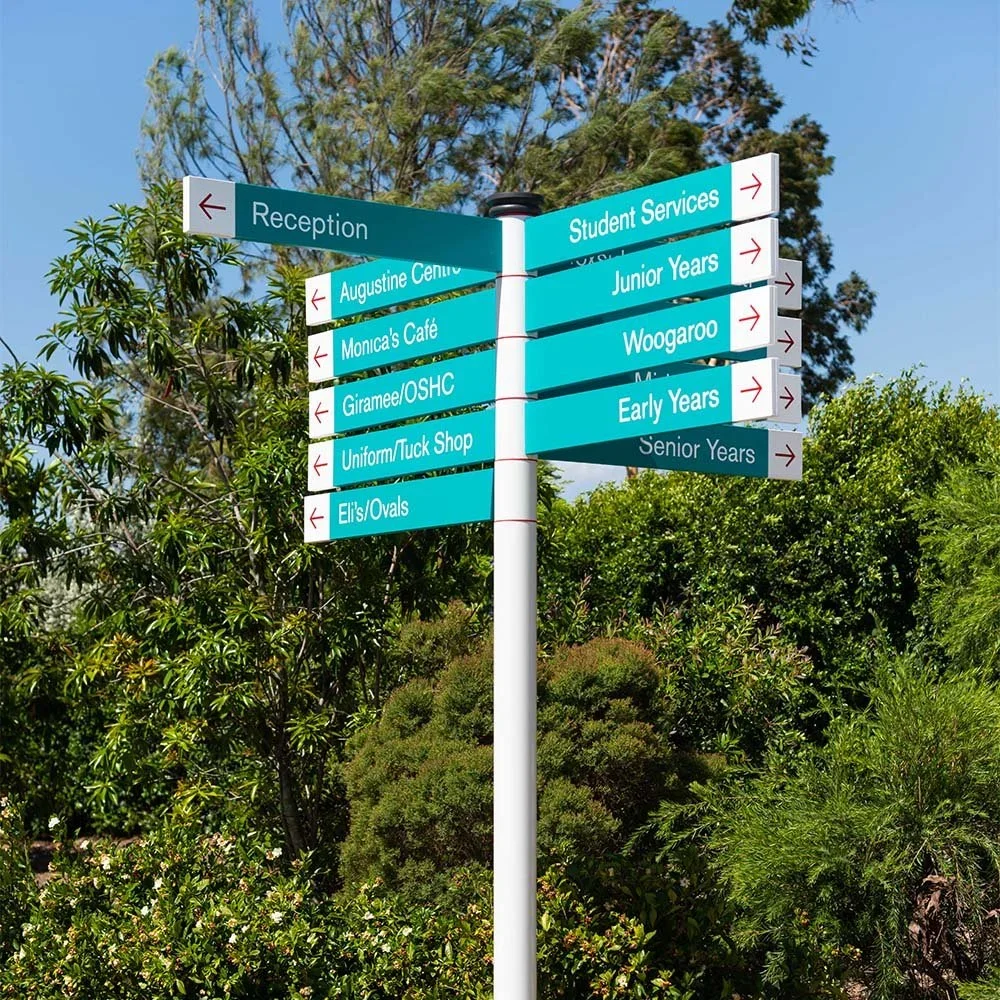 st-augustines-college-street-pole-directional-wayfinding-sign.webp