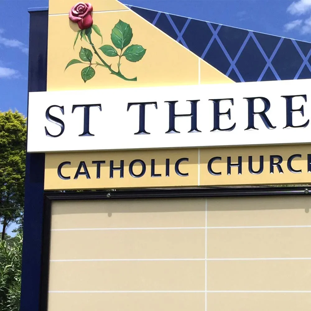 st-therese-catholic-church-denistone-message-board-sign.webp