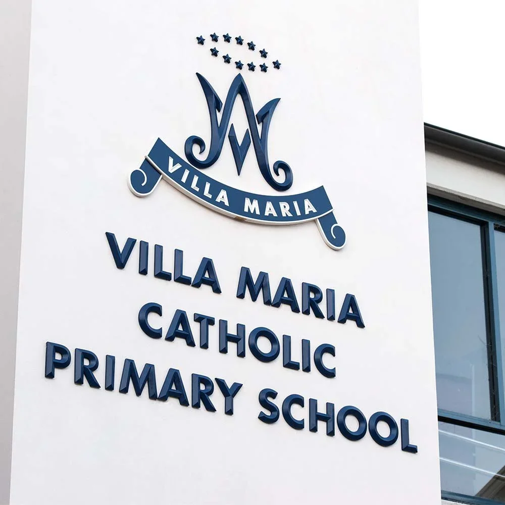 villa-maria-catholic-ps-logo-sign-on-wall.webp