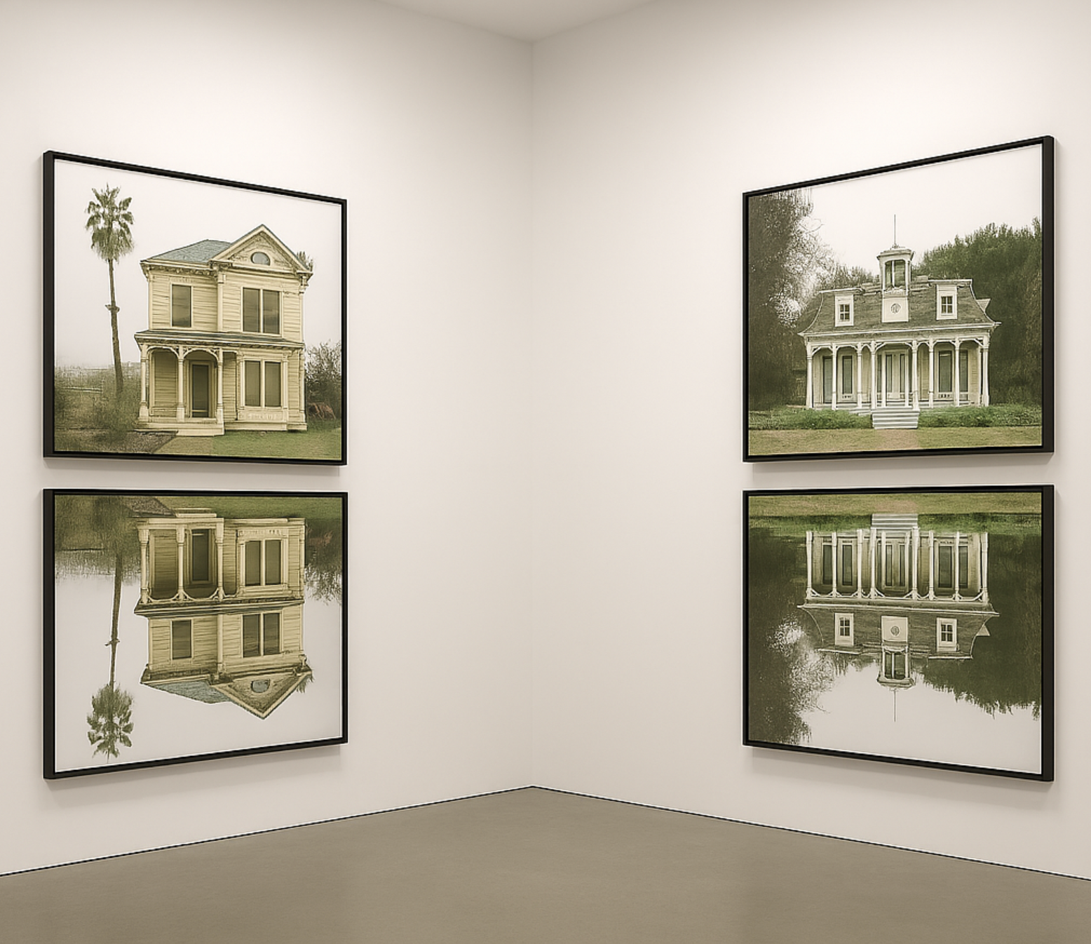 Corner of gallery (mock up) 