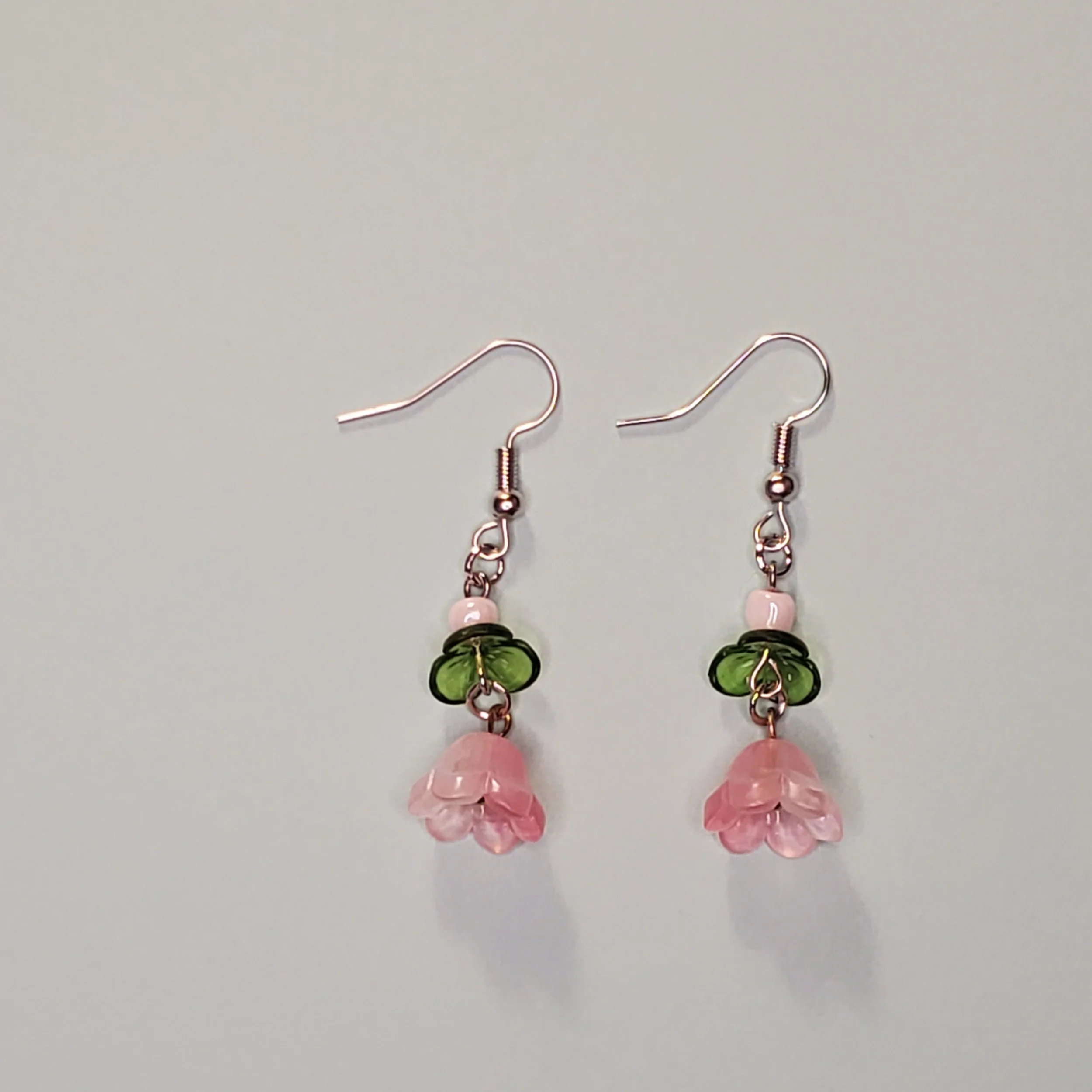 Pink Flower Earrings