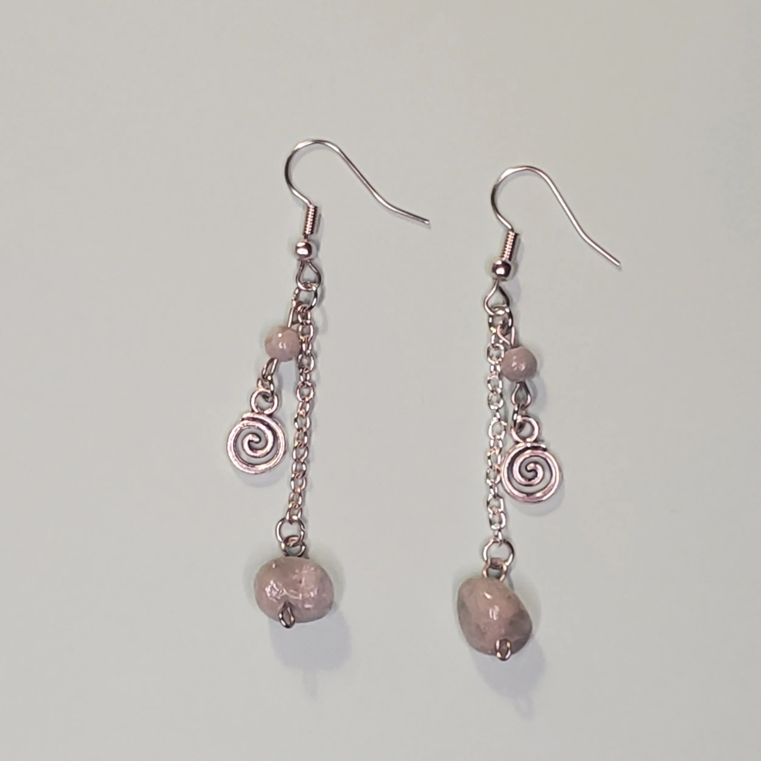 Stone Blue Swirl Earrings