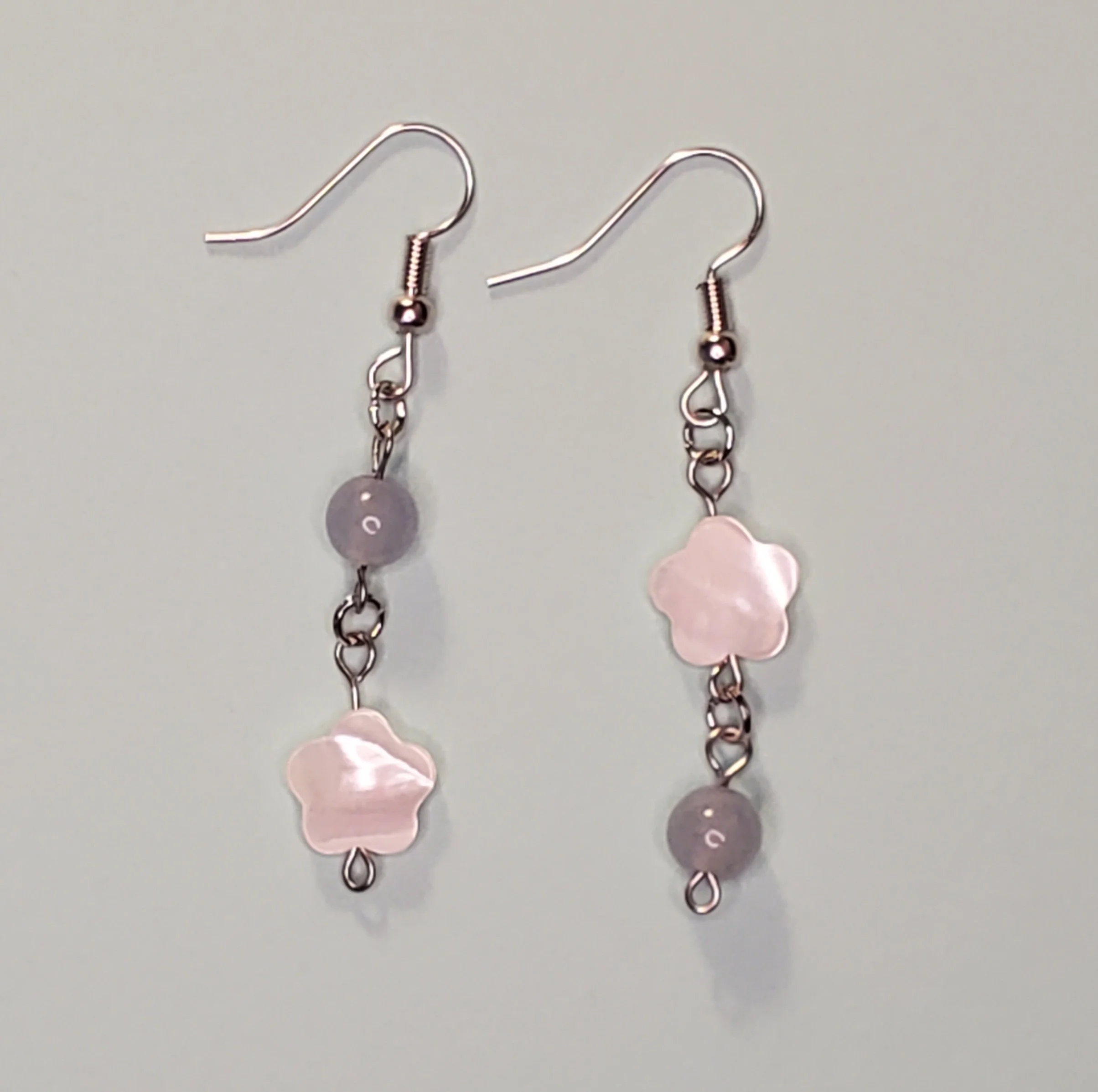 Mother of Pearl Flower Earrings