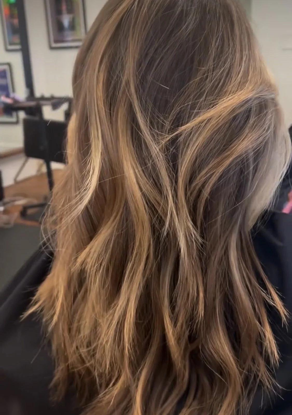 Dimensional caramel balayage by Chelsea Fishburn at Sienna House Austin.