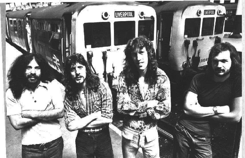 Train, promotional photo - Liverpool Station, England, 1976 