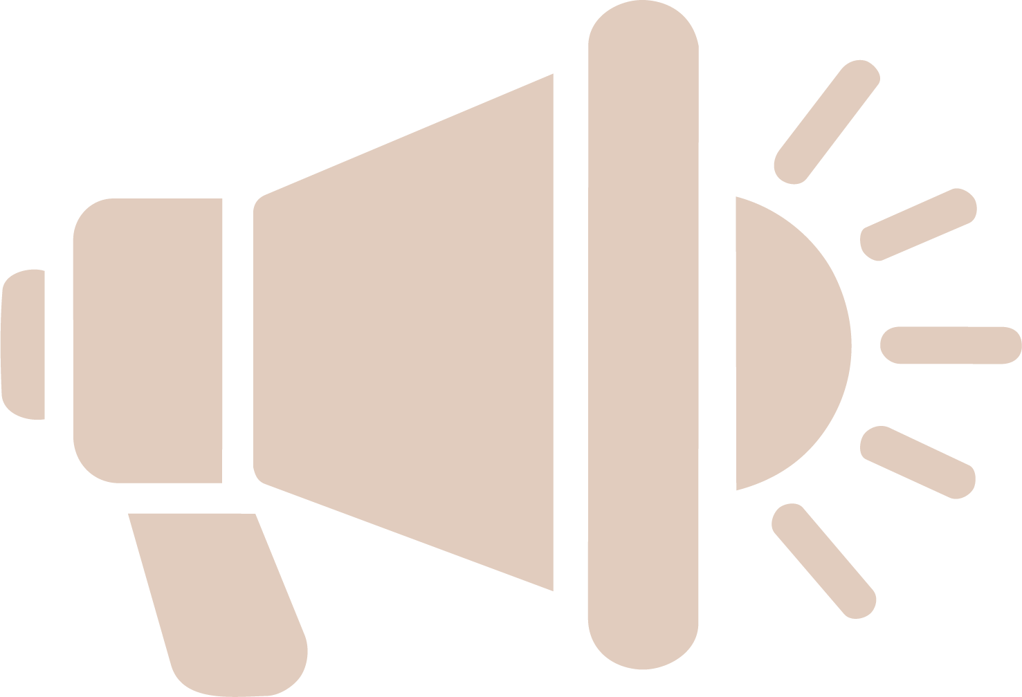 Icon of a flashlight emitting light rays.