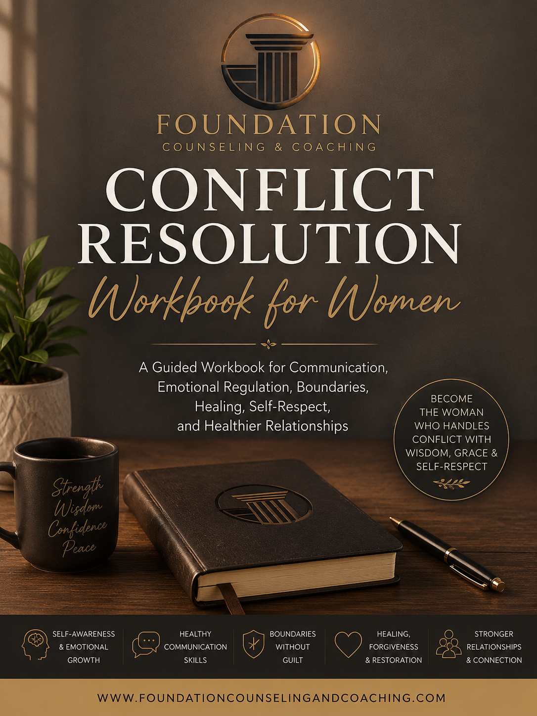 PDF: CONFLICT WITHOUT DESTRUCTION WORKBOOK FOR WOMEN: Navigating Conflict with Emotional Strength, Healthy Communication, Boundaries, Wisdom, Self-Respect, and Grace