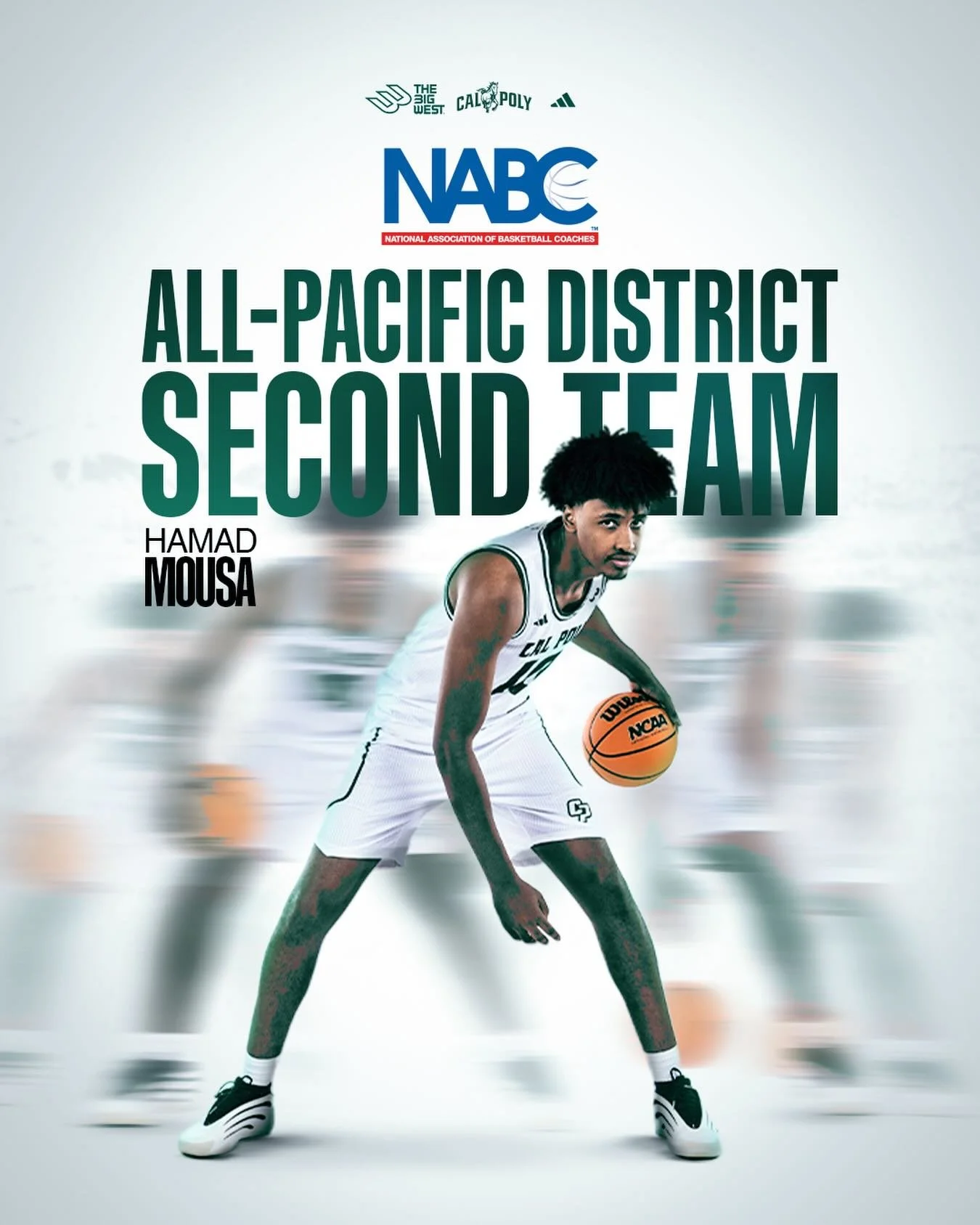 🫎𝒅𝒐𝒆𝒔 𝒊𝒕 𝒂𝒈𝒂𝒊𝒏

@hamad10mousa became Cal Poly&rsquo;s first NABC honoree in 30 years on Thursday, selected to the NABC All-Pacific District second team!

#RideHigh