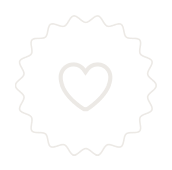 Simple black background with a white heart inside a wavy border.