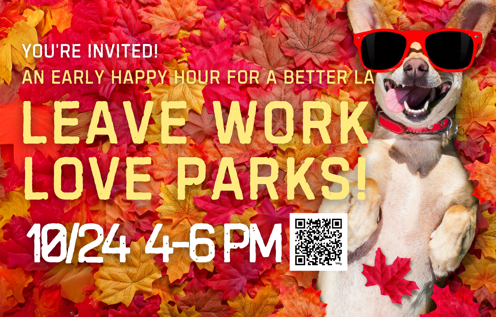 LEAVE WORK, LOVE PARKS - Cut out of work early in support of parks! 