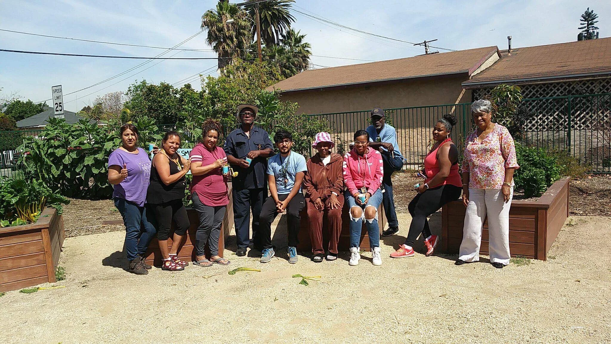 Community gardeners at Fellowship Garden of Love in Willowbrook, CA