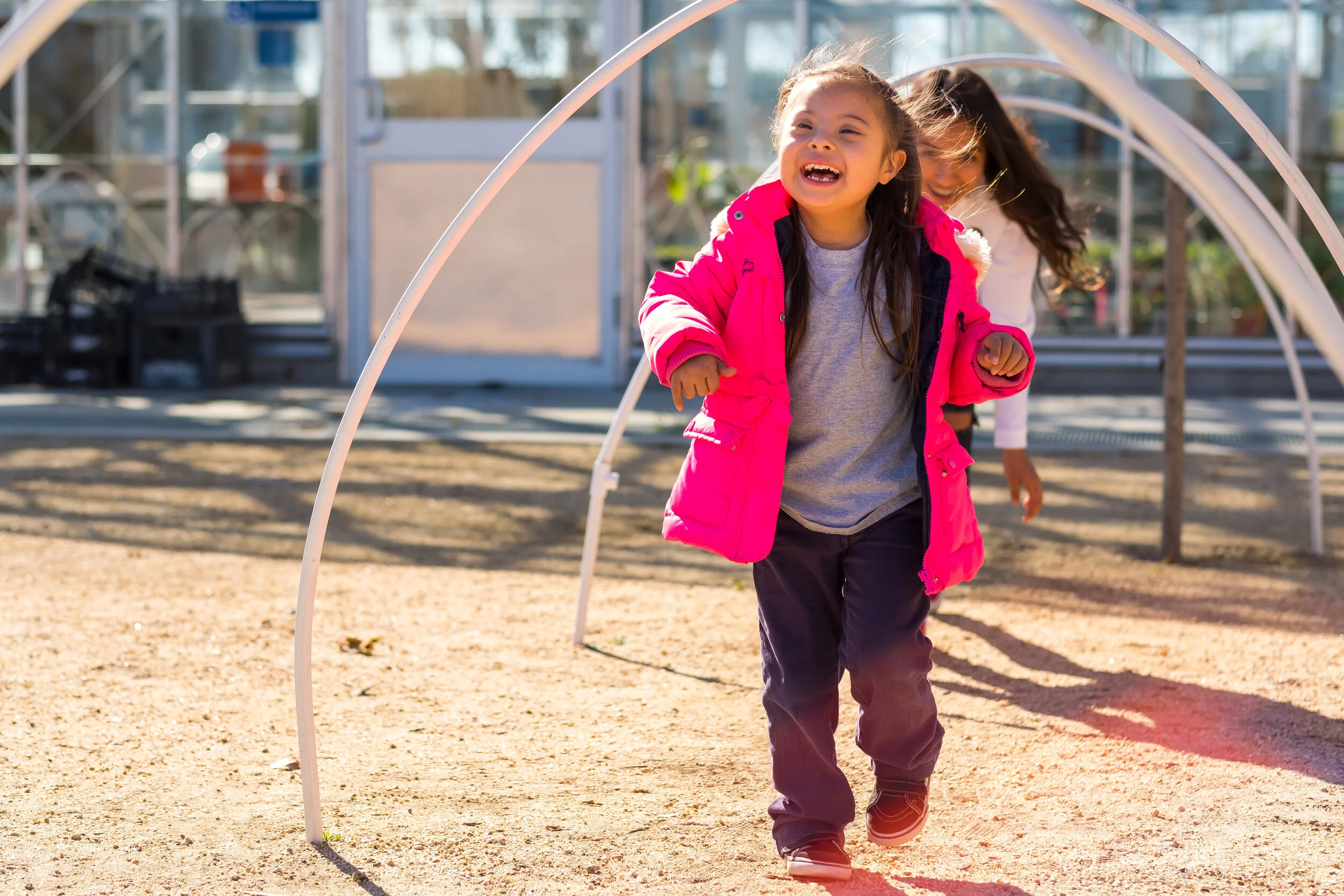 Kid playing in a park
