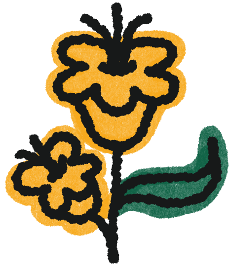 Illustration of yellow flower