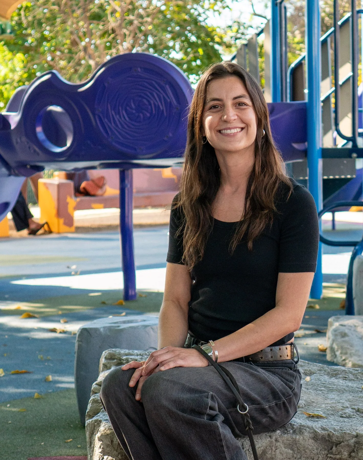 Photo of Mireya on a playground